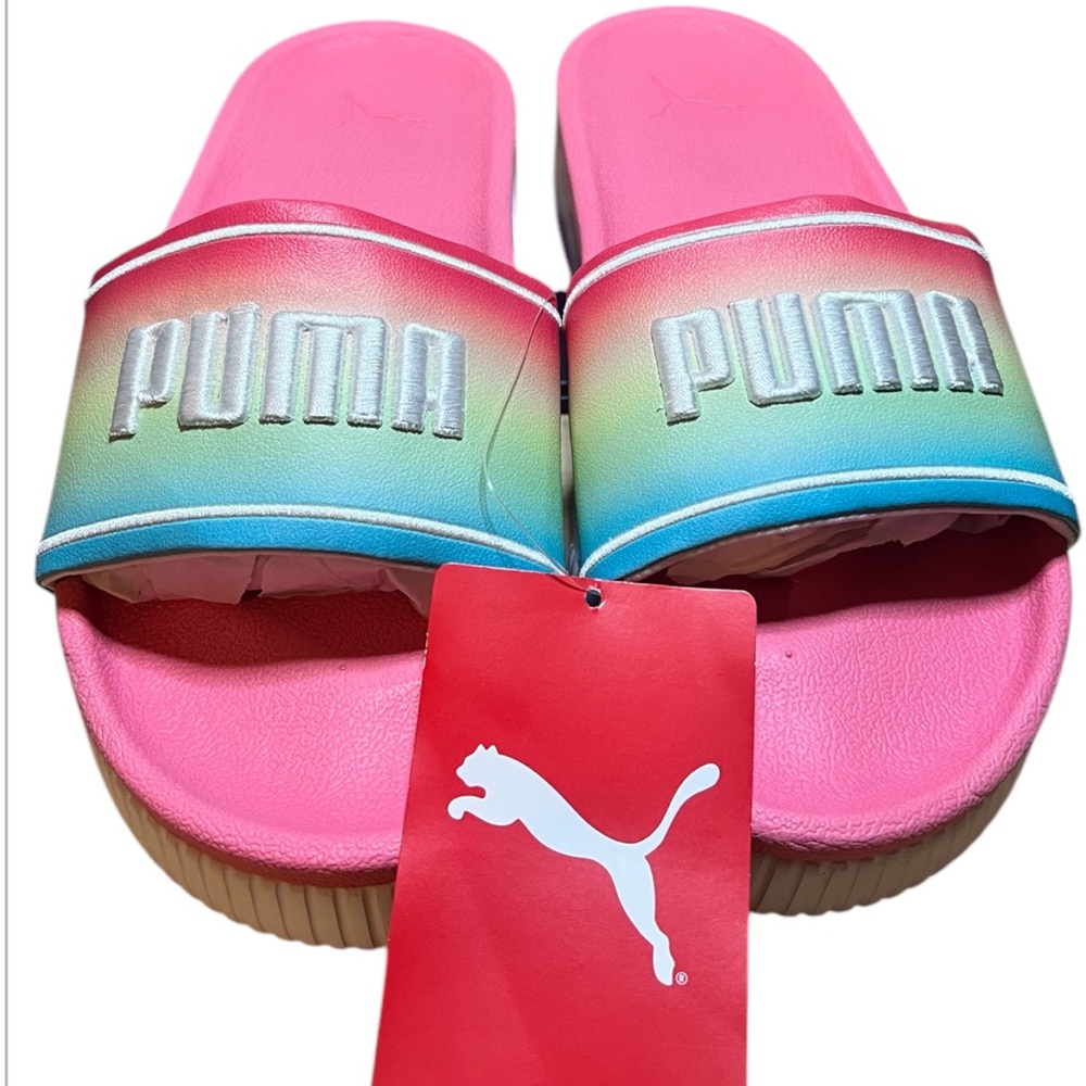 NWT Puma Multi Color Ombre Platform Slide Women’s Size 8